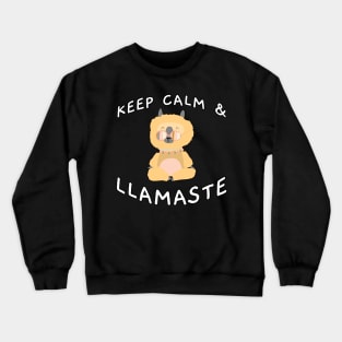 Keep Calm And Llamaste Pose 1 Crewneck Sweatshirt